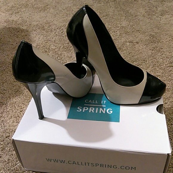 Call It Spring Shoes - Black and White Call it Spring Heels
